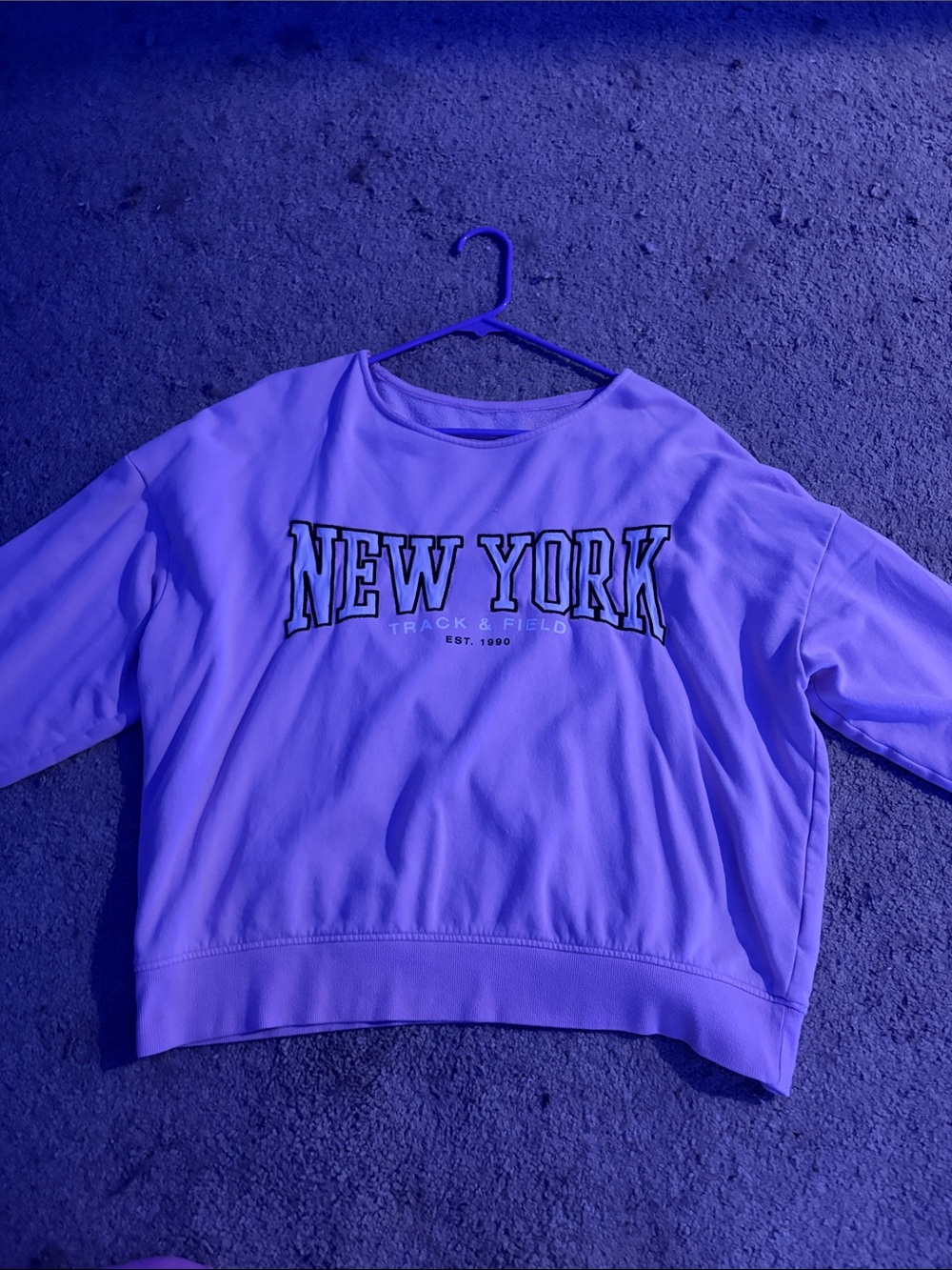 New York Track & Field Purple Crewneck Sweatshirt